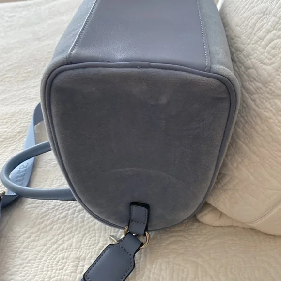 Juicy Couture Slate Blue Obsession Velour Satchel - Picture 8 of 13